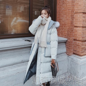 实拍2020新款秋冬韩国羽绒棉服中长款冬韩版宽松加厚面包服外套女