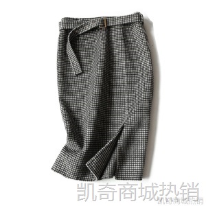 手工双面羊毛半裙毛呢半身裙短裙2020秋冬半身裙女装一件代发