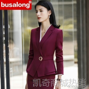 秋冬新款OL经典长袖职业女裤套装面试销售正装工作西服 1882