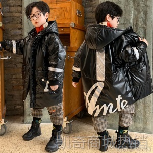 儿童装男童棉衣冬装加厚中长款2020新款中大童羽绒棉服棉袄外套潮