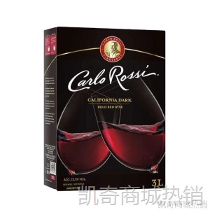 美国原装进口加州乐事浓郁干红红葡萄酒盒装Dark3L团购红酒批发