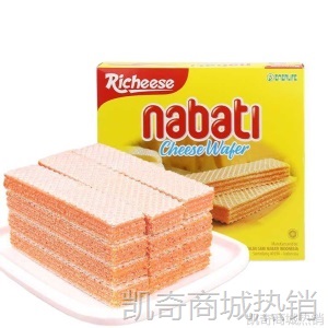 印尼进口丽芝士纳宝帝奶酪味多口味规格威化饼干畅销休闲零食批发