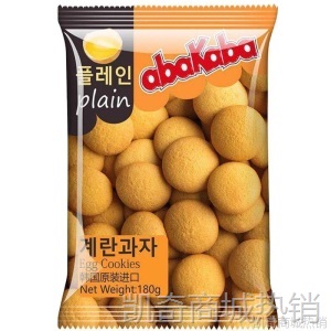 韩国进口营养休闲阿巴咔巴香蕉牛奶鸡蛋味饼干180g办公室小吃批发