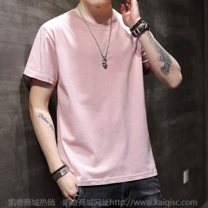 男女同款全棉大码白胚夏纯色圆领短袖体T恤打底衫纯棉多色休闲男