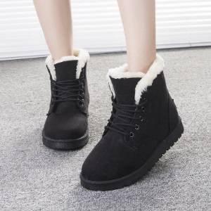 秋冬季新款雪地靴女马丁短靴外贸大码棉鞋学生保暖加绒鞋子shoes