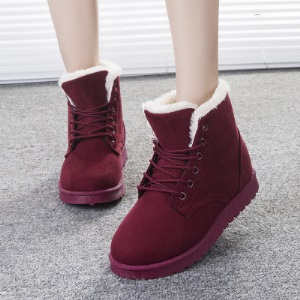 秋冬季新款雪地靴女马丁短靴外贸大码棉鞋学生保暖加绒鞋子shoes