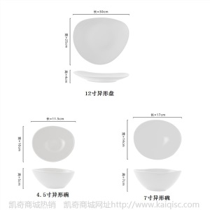 北欧INS风创意陶瓷盘子 家用甜品沙拉碗西餐意面牛排盘异形餐具