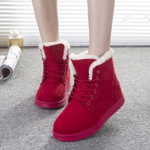 秋冬季新款雪地靴女马丁短靴外贸大码棉鞋学生保暖加绒鞋子shoes