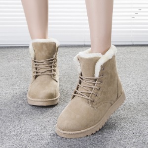 秋冬季新款雪地靴女马丁短靴外贸大码棉鞋学生保暖加绒鞋子shoes