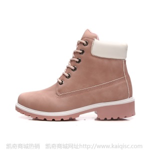 新款专供单靴女PU皮靴女平底大码粉色马丁靴女短靴子boots2020