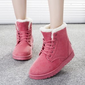 秋冬季新款雪地靴女马丁短靴外贸大码棉鞋学生保暖加绒鞋子shoes