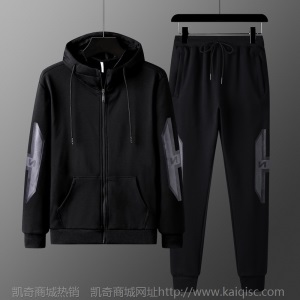 加绒加厚冬季新款卫衣套装男运动套装休闲潮流长袖卫衣卫裤两件套