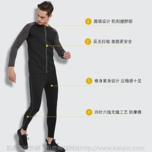 2021新品男装SCR暴汗服紧身裤运动健身套装防水服厂家直销