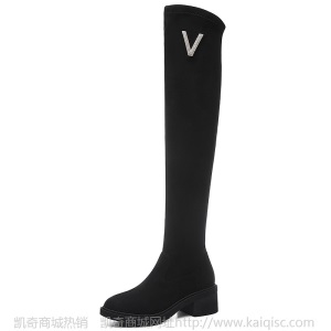 金丝兔粗跟过膝长靴女2020新款秋冬瘦腿长筒靴瘦瘦靴女鞋韩版百搭