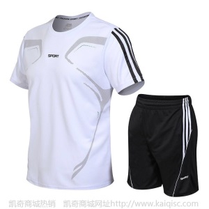 夏季大码短袖短裤男士运动套装宽松透气跑步健身篮球训练服速干衣