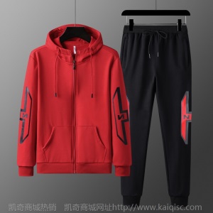 加绒加厚冬季新款卫衣套装男运动套装休闲潮流长袖卫衣卫裤两件套