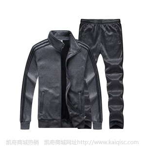 运动休闲套装男2019新款加绒加厚跑步套装篮球健身运动服男士服装