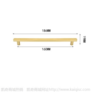 纯黄铜实心拉手家装新中式轻奢金色衣柜门橱柜抽屉五金家具把手