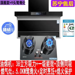 雷帝好太太7字型大吸力抽油烟机燃气灶套装家用厨房顶侧双吸烟机