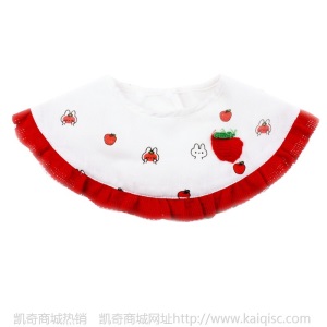 特促夏款纯棉绣花ins口水巾婴儿纱布围嘴防水母婴用品一件代发A83