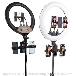 手机直播支架三脚架带补光灯设备套三角架淘宝主播拍摄落地式网红