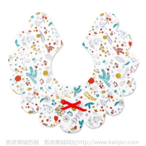 特促夏款纯棉绣花ins口水巾婴儿纱布围嘴防水母婴用品一件代发A83