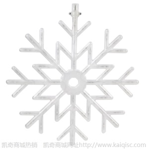 厂家直供户外圣诞春节节日彩灯亮化造型装饰挂件40CMLED雪花灯串
