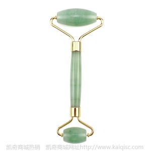批发玉石按摩滚轮脸部美容仪 粉晶刮痧玉石按摩器 玉石滚轮套装