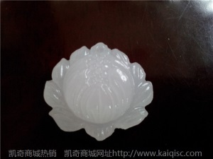 凯奇批发 A货羊脂白玉莲花吊坠 白玉雪莲花 地摊玉吊坠