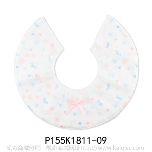 特促夏款纯棉绣花ins口水巾婴儿纱布围嘴防水母婴用品一件代发A83