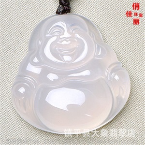 厂家批发 玛瑙白玉髓玉器饰品 吊坠挂件观音佛貔貅葫芦平安扣如意