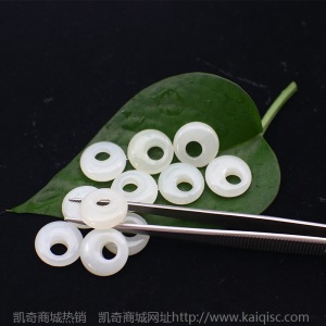批发天然3A高品质和田玉白玉偏心怀古金镶玉绕线首饰配件工厂现货