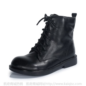 铂帝思真皮女鞋短靴秋冬新款 大头鞋女软皮鞋靴毛裡女靴厂家代发