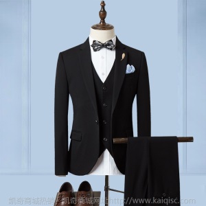 男式西服套装新款男士休闲西服三件套结婚礼服新郎修身时尚西装男