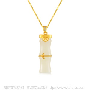 宫廷古法镶嵌金镶玉吊坠 天然和田玉福袋小佛花件挂坠女项链礼物