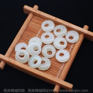 批发天然3A高品质和田玉白玉偏心怀古金镶玉绕线首饰配件工厂现货