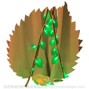 跨境灯串茶楼气氛装饰彩灯led树叶灯房间布置庭院亮化萤火虫绳灯