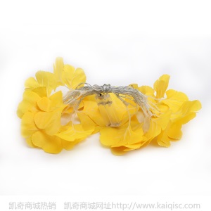 厂家直销LED银杏叶灯串 新年装饰节日彩灯电池盒灯串亮化工程批发