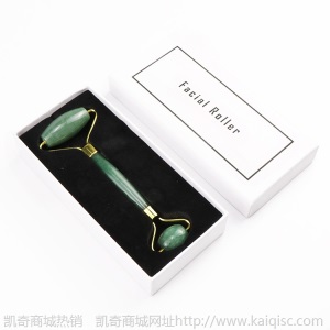 批发玉石按摩滚轮脸部美容仪 粉晶刮痧玉石按摩器 玉石滚轮套装