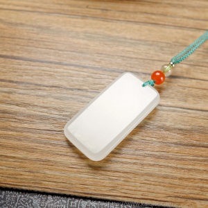 批发和田玉白玉羊脂玉玉佛方牌吊坠挂件 羊脂玉玉佛公女款 配证书