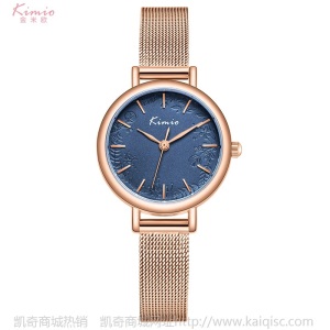 金米欧网带手表 简约玫金印花表盘女士韩版ins风时尚腕表K6399S