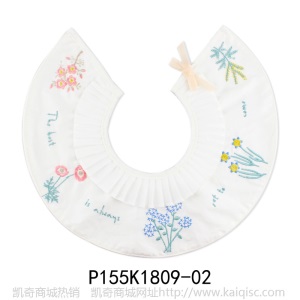 特促夏款纯棉绣花ins口水巾婴儿纱布围嘴防水母婴用品一件代发A83