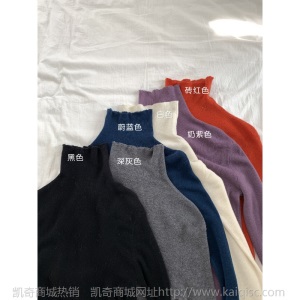 100%澳毛高领打底纯羊毛衫女2020新款秋冬内搭针织衫羊毛毛衣代发