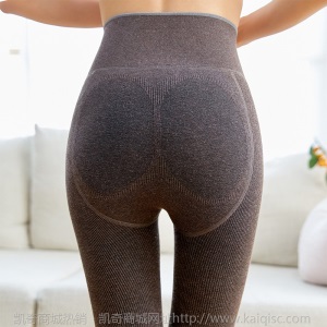 秋冬新款棉质竖条打底裤加绒收腹翘臀裤女修身芭比羊绒裤袜一体裤
