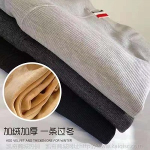 秋冬加绒秋冬TB裤子加厚保暖四条杠夜光裤棉竖条纹羊羔绒打底裤女