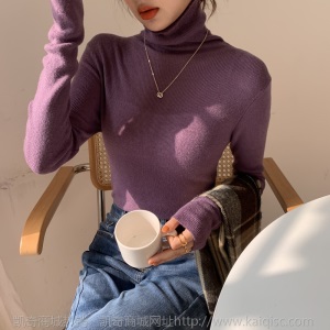 100%澳毛高领打底纯羊毛衫女2020新款秋冬内搭针织衫羊毛毛衣代发