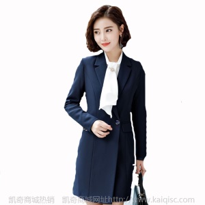 秋冬新款长袖职业装中长款女风衣韩版修身商务白领酒店经理工作服