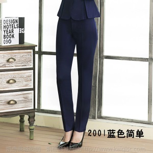 加绒加厚休闲西裤黑色2019秋冬季新款OL修身显瘦职业装女式长裤厂