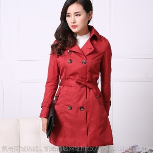 2020工厂现货批发春秋中长款修身显瘦女式休闲系带风衣外套