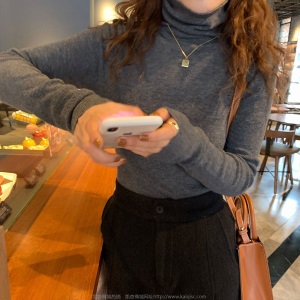 100%澳毛高领打底纯羊毛衫女2020新款秋冬内搭针织衫羊毛毛衣代发